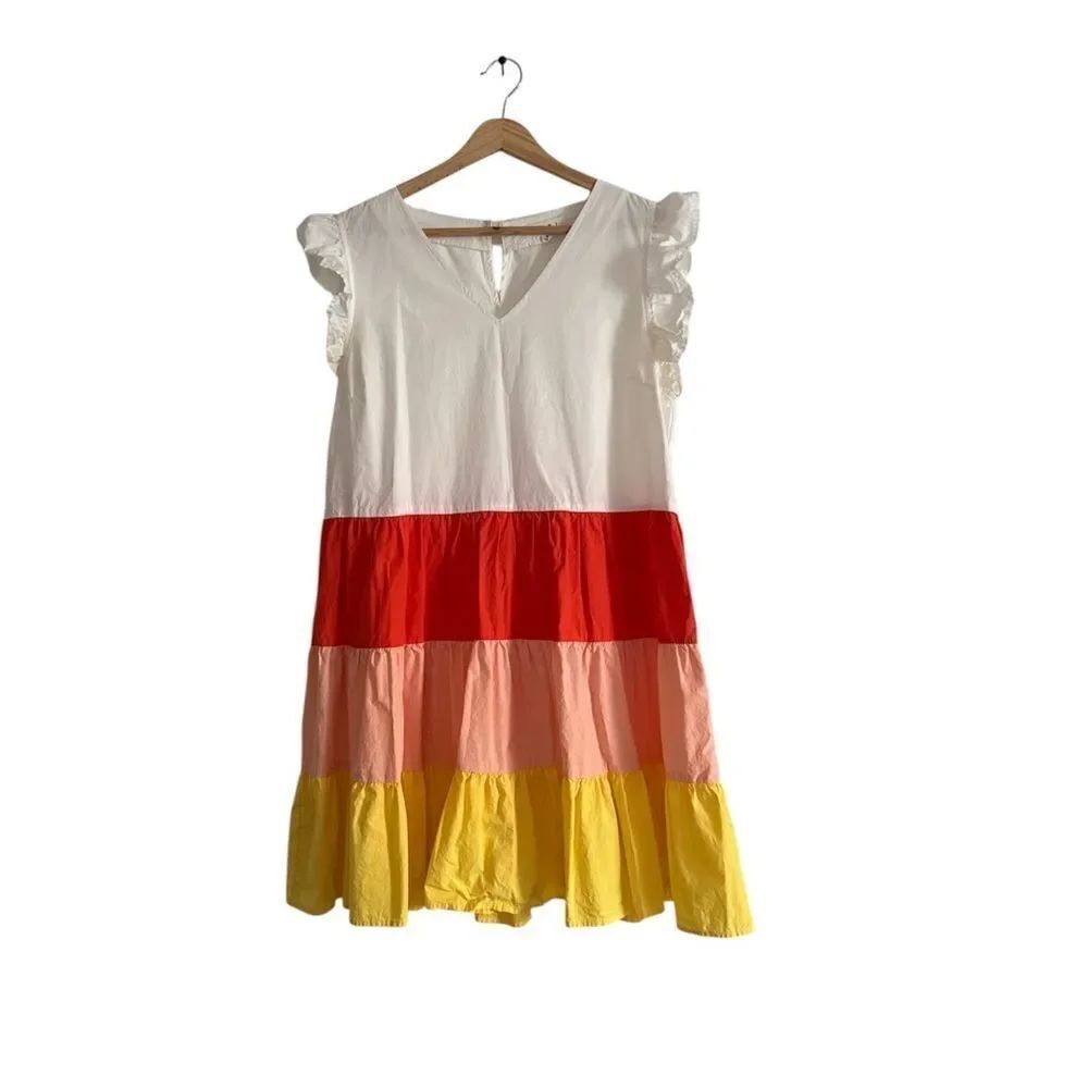 THML Multicolor Ruffle Sleeve Dress